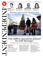 The Independent () Newspaper Front Page for 23 November 2020