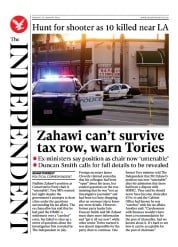 The Independent () Newspaper Front Page for 23 January 2023