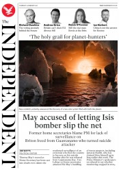 The Independent () Newspaper Front Page for 23 February 2017