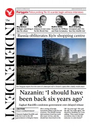 The Independent () Newspaper Front Page for 23 March 2022
