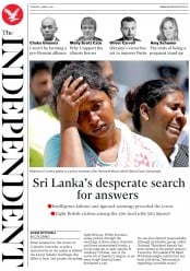 The Independent () Newspaper Front Page for 23 April 2019