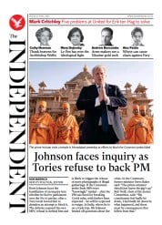 The Independent () Newspaper Front Page for 23 April 2022