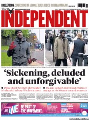 The Independent () Newspaper Front Page for 23 May 2013