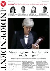 The Independent () Newspaper Front Page for 23 May 2019
