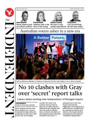 The Independent () Newspaper Front Page for 23 May 2022