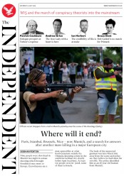 The Independent () Newspaper Front Page for 23 July 2016