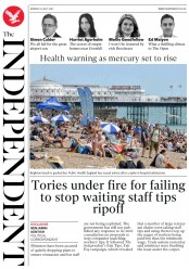 The Independent () Newspaper Front Page for 23 July 2018