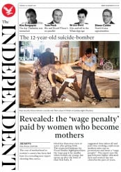 The Independent () Newspaper Front Page for 23 August 2016