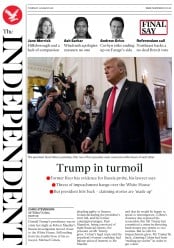 The Independent () Newspaper Front Page for 23 August 2018