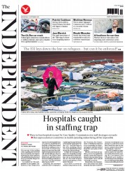 The Independent () Newspaper Front Page for 23 September 2015