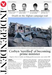 The Independent () Newspaper Front Page for 23 September 2019
