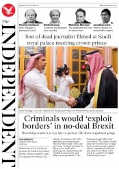 The Independent () Newspaper Front Page for 24 October 2018