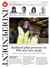 The Independent () Newspaper Front Page for 24 October 2020