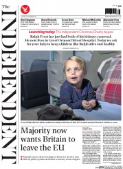 The Independent () Newspaper Front Page for 24 November 2015
