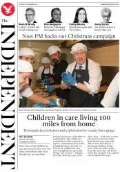 The Independent () Newspaper Front Page for 24 December 2019