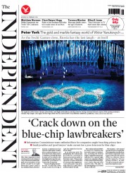 The Independent () Newspaper Front Page for 24 February 2014