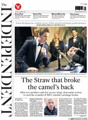 The Independent () Newspaper Front Page for 24 February 2015