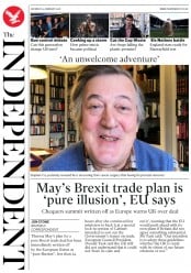 The Independent () Newspaper Front Page for 24 February 2018