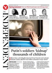 The Independent () Newspaper Front Page for 24 March 2022
