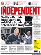 The Independent () Newspaper Front Page for 24 April 2013