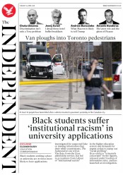 The Independent () Newspaper Front Page for 24 April 2018