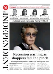 The Independent () Newspaper Front Page for 24 April 2022