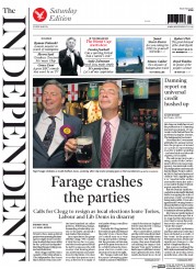 The Independent () Newspaper Front Page for 24 May 2014