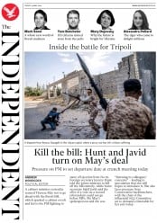 The Independent () Newspaper Front Page for 24 May 2019