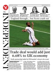 The Independent () Newspaper Front Page for 24 June 2021