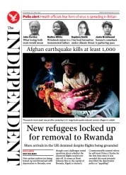 The Independent () Newspaper Front Page for 24 June 2022
