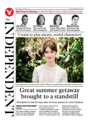 The Independent () Newspaper Front Page for 24 July 2022