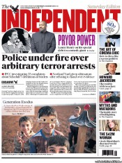 The Independent () Newspaper Front Page for 24 August 2013