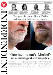 The Independent () Newspaper Front Page for 24 August 2016