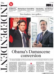 The Independent () Newspaper Front Page for 24 September 2014