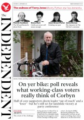 The Independent () Newspaper Front Page for 24 September 2016