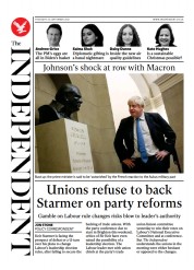 The Independent () Newspaper Front Page for 24 September 2021