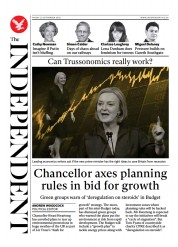 The Independent () Newspaper Front Page for 24 September 2022