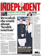 The Independent () Newspaper Front Page for 25 October 2013