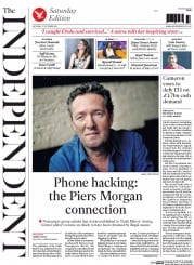 The Independent () Newspaper Front Page for 25 October 2014