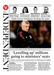 The Independent () Newspaper Front Page for 25 October 2021