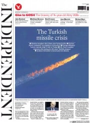 The Independent () Newspaper Front Page for 25 November 2015