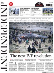 The Independent () Newspaper Front Page for 25 January 2016