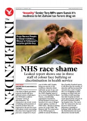 The Independent () Newspaper Front Page for 25 January 2023