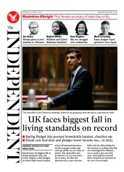The Independent () Newspaper Front Page for 25 March 2022