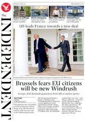 The Independent () Newspaper Front Page for 25 April 2018