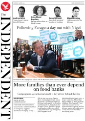 The Independent () Newspaper Front Page for 25 April 2019