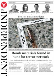 The Independent () Newspaper Front Page for 25 May 2017