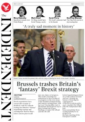 The Independent () Newspaper Front Page for 25 May 2018