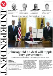 The Independent () Newspaper Front Page for 25 June 2019
