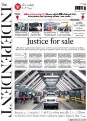 The Independent () Newspaper Front Page for 25 July 2015